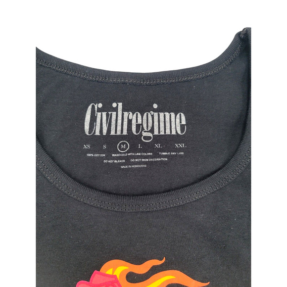 Civil Regime Blooming Through Chaos Tank Top Black Men's Streetwear Size Medium - Picture 3 of 6
